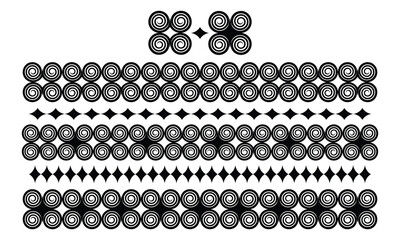 Tattoo Swirl Border Vector Bundle | Repeating Ornamental Line Art for Tattoos, Designs, and Decorations