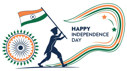 Indian flag independence day graphic