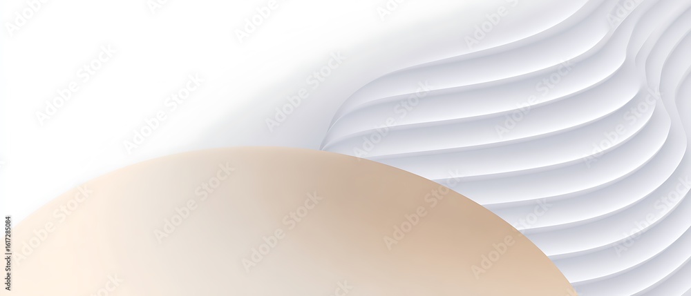 Poster abstract waves with sphere background design