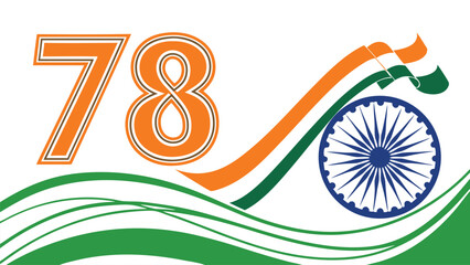 Indian independence day celebration graphic design