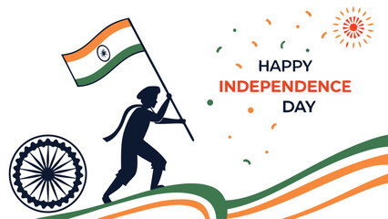Indian independence day celebration graphic