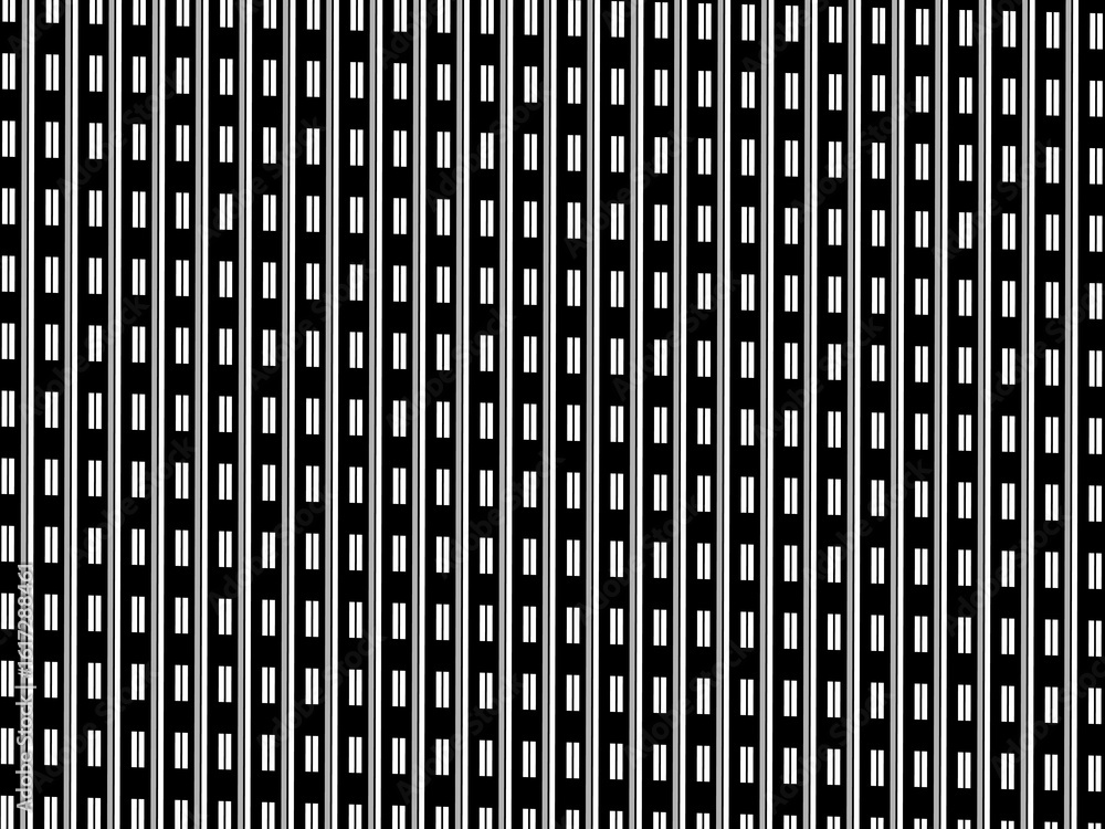 Poster black background with a neat abstract white striped pattern.