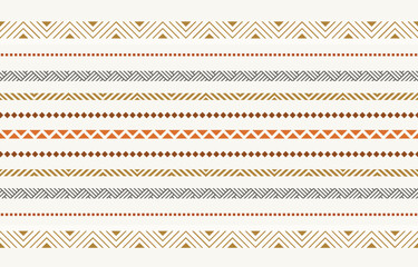 Ethnic tribal  african colorful stripe background. Seamless tribal pattern, folk embroidery, tradition geometric ornament. Traditional design for fabric, textile, print, rug, paper, carpet © Play a day