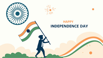 Indian independence day illustration