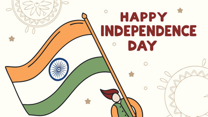 Indian independence day illustration