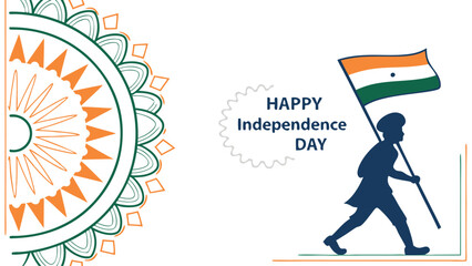 Indian independence day illustration