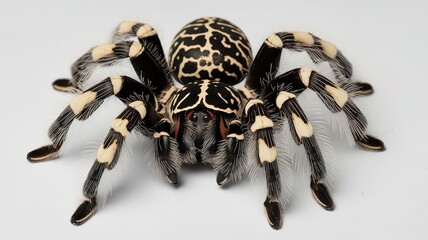 Tarantula Poecilotheria Regalis on White Background