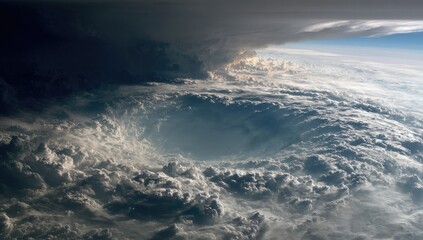 Fototapeta premium Stormy clouds over Earth
