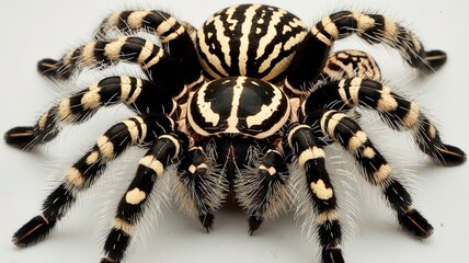 Tarantula Poecilotheria Regalis on White Background