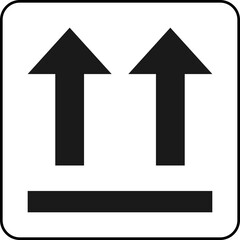 Black and with arrow icon