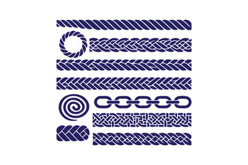 rope brush pattern. Thread pattern seamless © Top