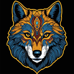 wolf head vector illustration