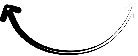 Arrows icon set. Doodle lines