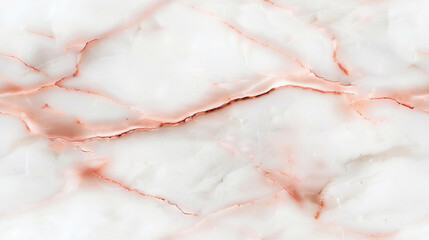 White Marble with Peach Rose Veins Seamless Texture