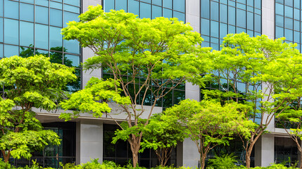 Modern Green Glass Surface with Sharp Architectural Lines