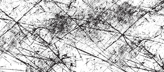 Abstract grunge black and white distressed texture for your design, scratched grunge urban background texture, dust overlay distress grainy grungy effect, distressed backdrop Vector Illustration 