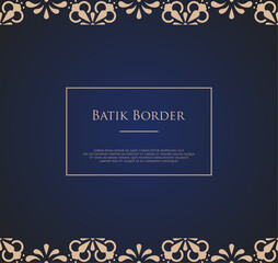 Elegant Batik Border Design for Traditional Fabric and Textile Embellishments