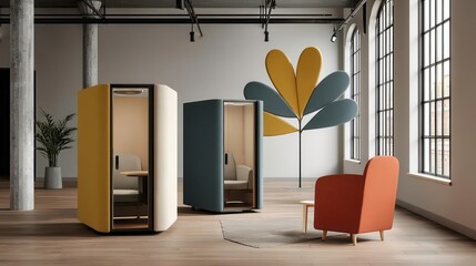 Modern Office Pods: Soundproof Booths, Meeting Spaces, Workspace