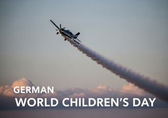 Aerobatic plane soars high on german world children s day