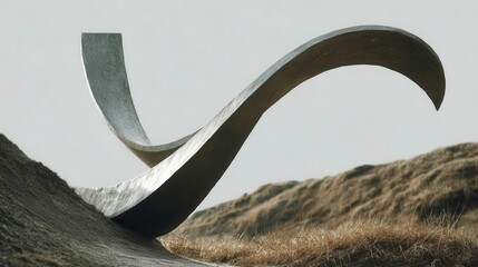 Sand Dune Sculpture: Coastal Art, Modern Abstract Design