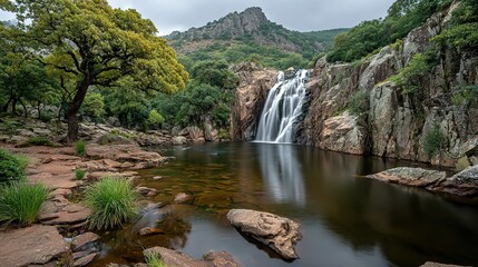 Chorrera de los Litueros Waterfall: Long Exposure Serenity in Madrid's Sierra Norte