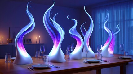Elegant Dinner Party Lighting Decor Table Setting