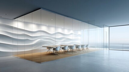 Modern Conference Room, Office Interior Design, Glass Walls