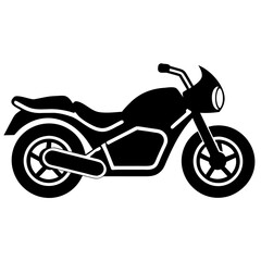 Black silhouette of a sport motorcycle