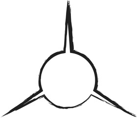 Brush star shape. Geometric design