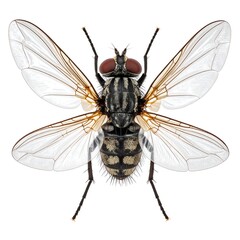 Fototapeta premium Detailed close-up of a fly