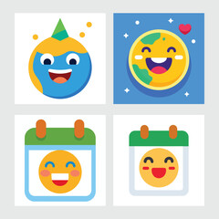 Eye-catching emoji silhouette set to celebrate World Emoji Day. Includes popular expressions in stylish black vector format — easy to use in any media.