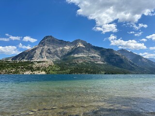 lake and mountains
