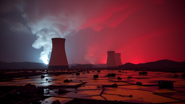 Radioactive contamination from improper nuclear waste disposal, highlighting the dangers of mishandling hazardous materials - Powered by Adobe