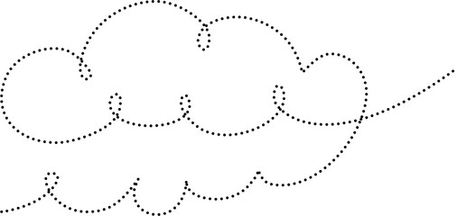 Cloud icon in dot line style