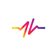 Sound waves logo vector illustration