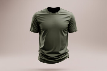 Dark Olive Green T-Shirt Mockup