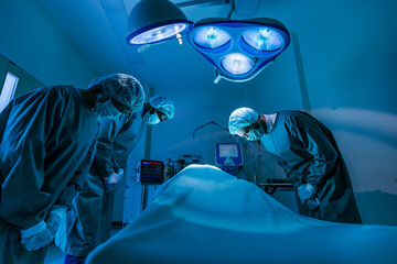 Team of surgeon doctors are paying respect and tribute to the organ donor after his death from...