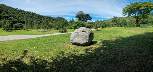 Panama, Boquete, volcanic stone in the new park