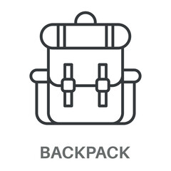 Backpack Design Icon, Simple Style Design Inspiration For Any Logos Interface And Purpose