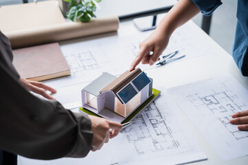 Engineer planning for Solar panels green energy Business man working Innovation  green eco friendly...
