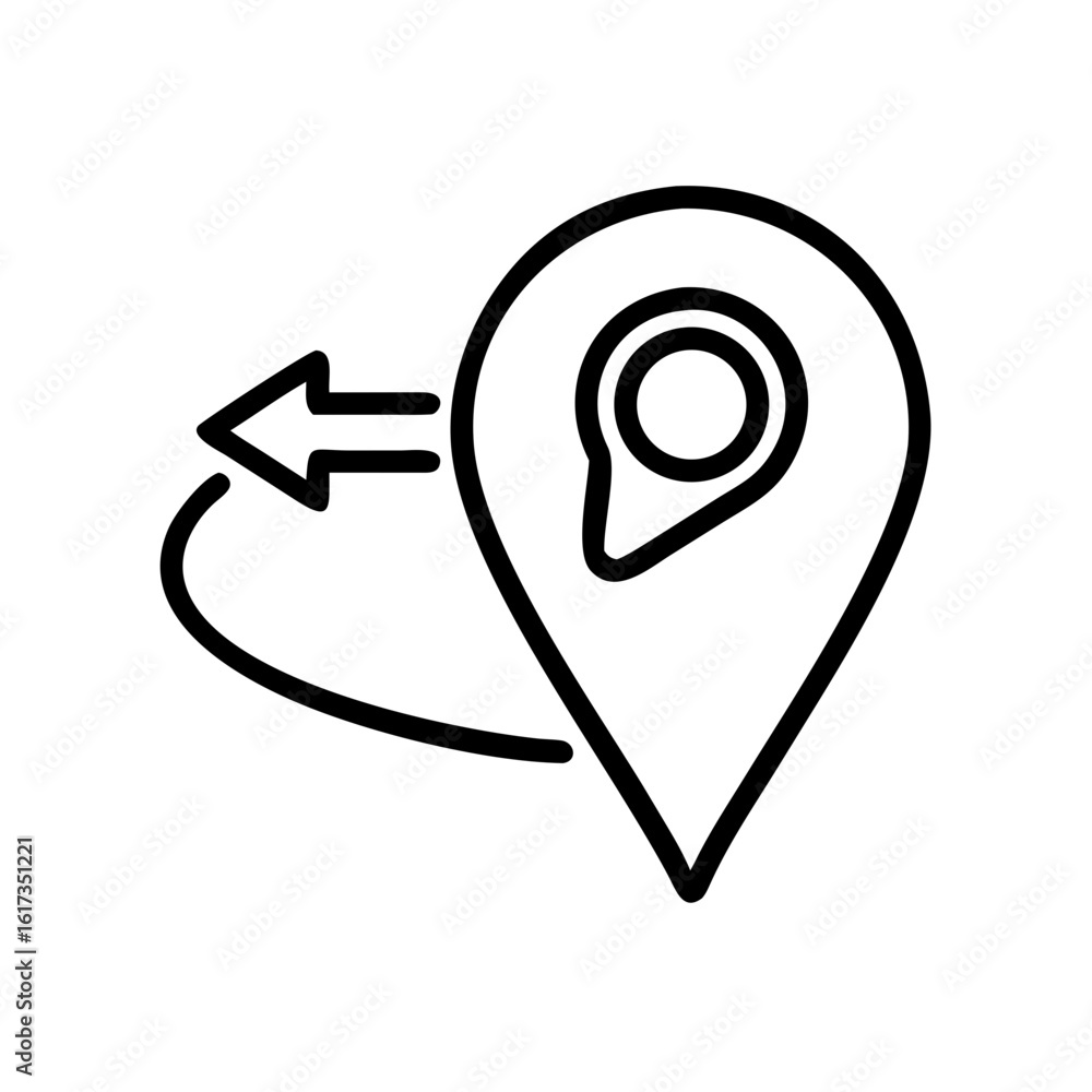 Aufkleber location sharing arrow vector icon for gps apps and navigation interface, location sharing arrow vec