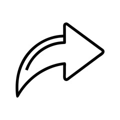 Share arrow vector icon for social media sharing and UI design, Share arrow vector icon, Social media share button graphic, UI sharing arrow symbol, Digital share arrow icon