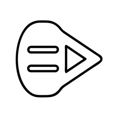 Menu arrow vector icon for UI navigation and dropdown menu design, Menu arrow vector icon, Dropdown menu arrow graphic, UI menu arrow symbol, Navigation arrow for menus


