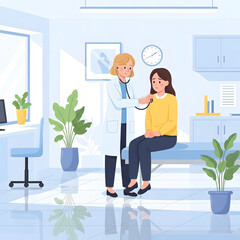 business woman in clinic