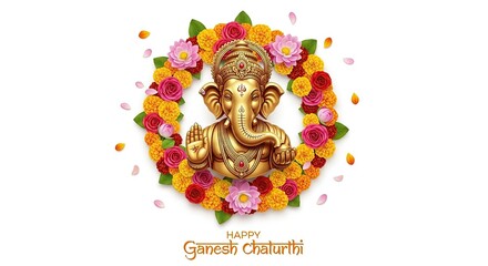 illustration of Lord Ganpati for Ganesh Chaturthi festival of India, Ganesh chaturthi for greeting,card, poster background.
