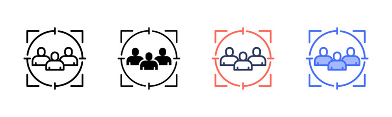 Focus Group icon set multiple style collection