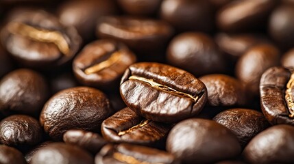 A close-up of coffee beans with a blurred background.