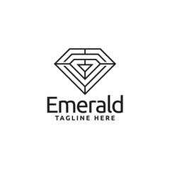Emerald diamond logo icon