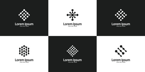 Set of technology logo icon