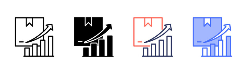Product Development icon set multiple style collection